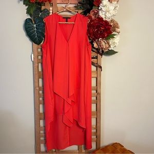 BCBG MaxAzria Tara Ruffle High Low Dress